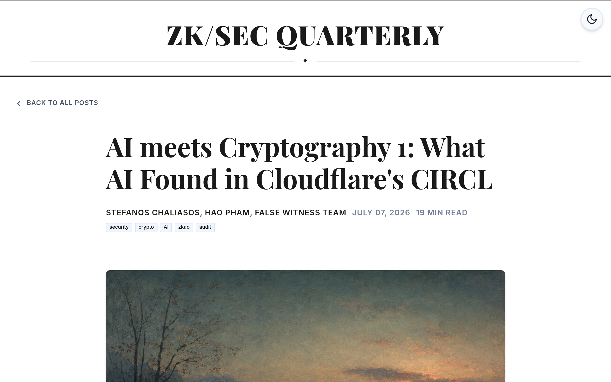 Écran de code affichant une bibliothèque cryptographique en Go avec des lignes de vulnérabilités mises en évidence, analyse assistée par intelligence artificielle