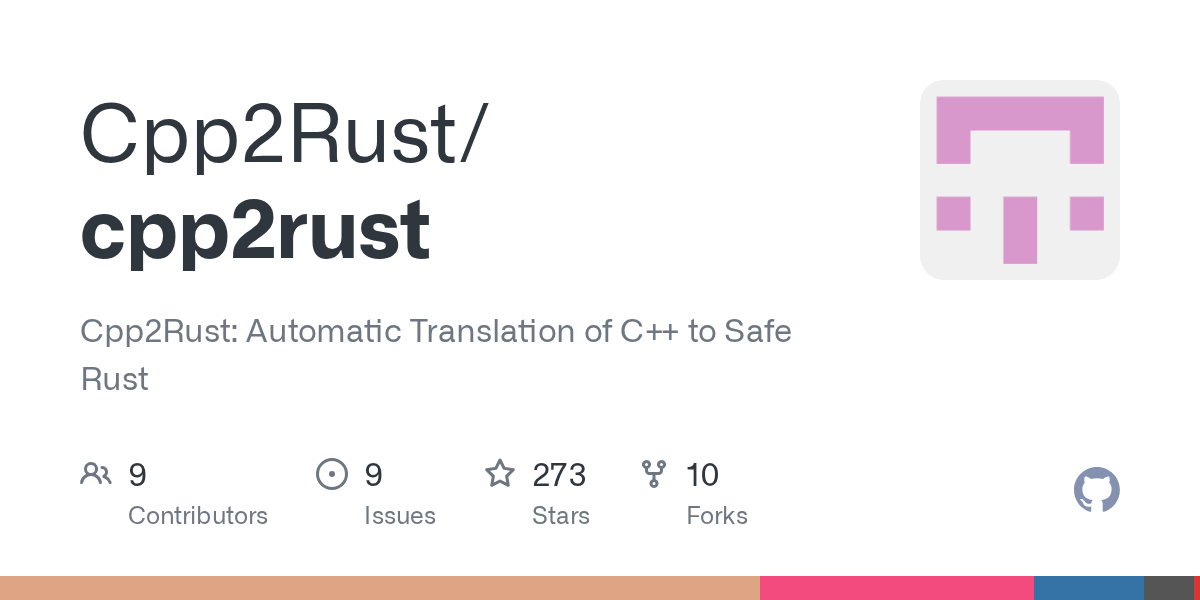 Illustration abstraite d'un flux de code C++ se transformant en code Rust, symbole d'une traduction automatique entre les deux langages