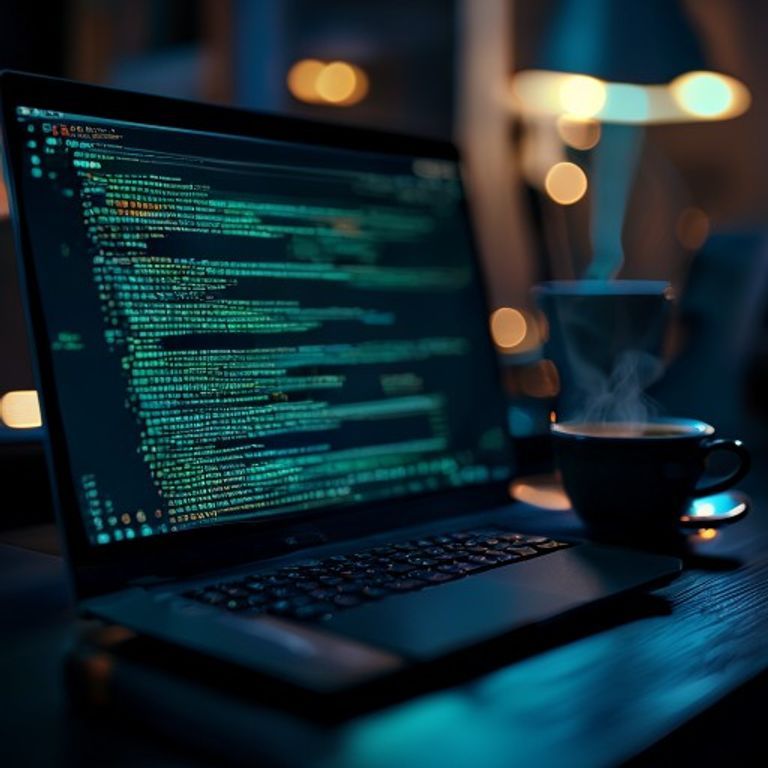 Gros plan sur un écran de terminal affichant du texte monochrome vert sur fond noir avec un curseur clignotant, dans une pièce sombre