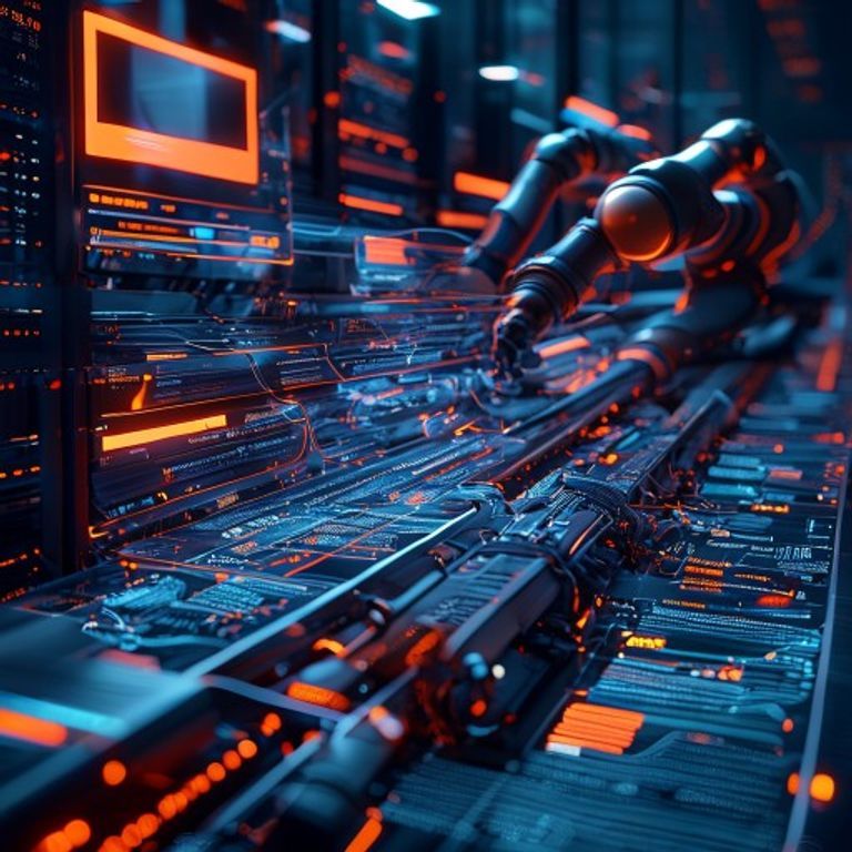 Des pages web transformées en blocs de texte structuré alimentant un pipeline d'intelligence artificielle