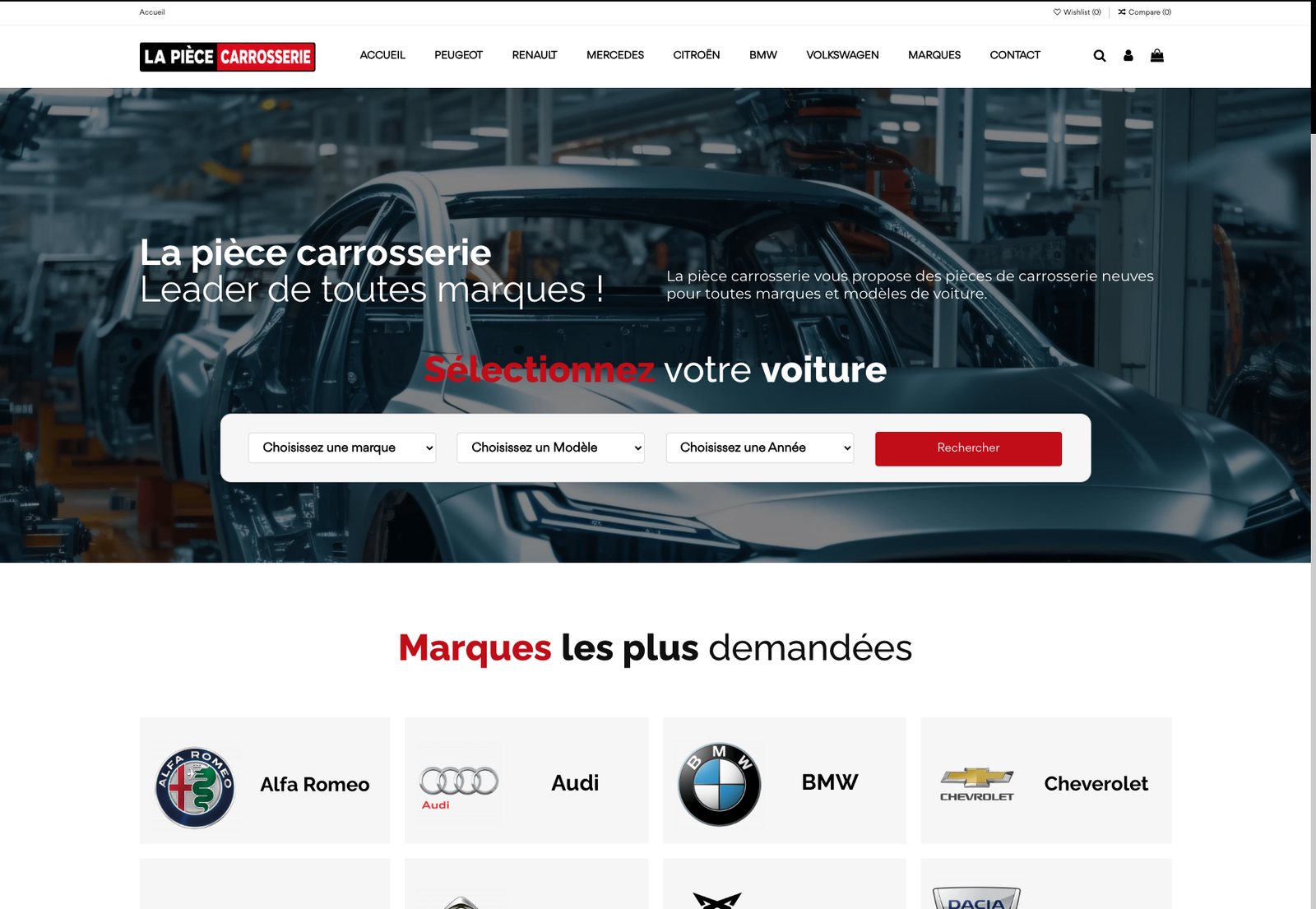 La Pièce Carrosserie : Migration PrestaShop et refonte du design